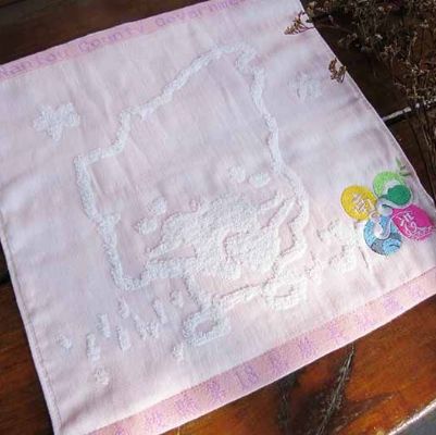 客製化-紗布刺繡方巾