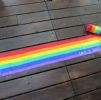 Rainbow剪絨印花運動毛巾