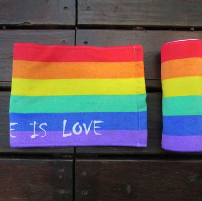 Rainbow剪絨印花運動毛巾